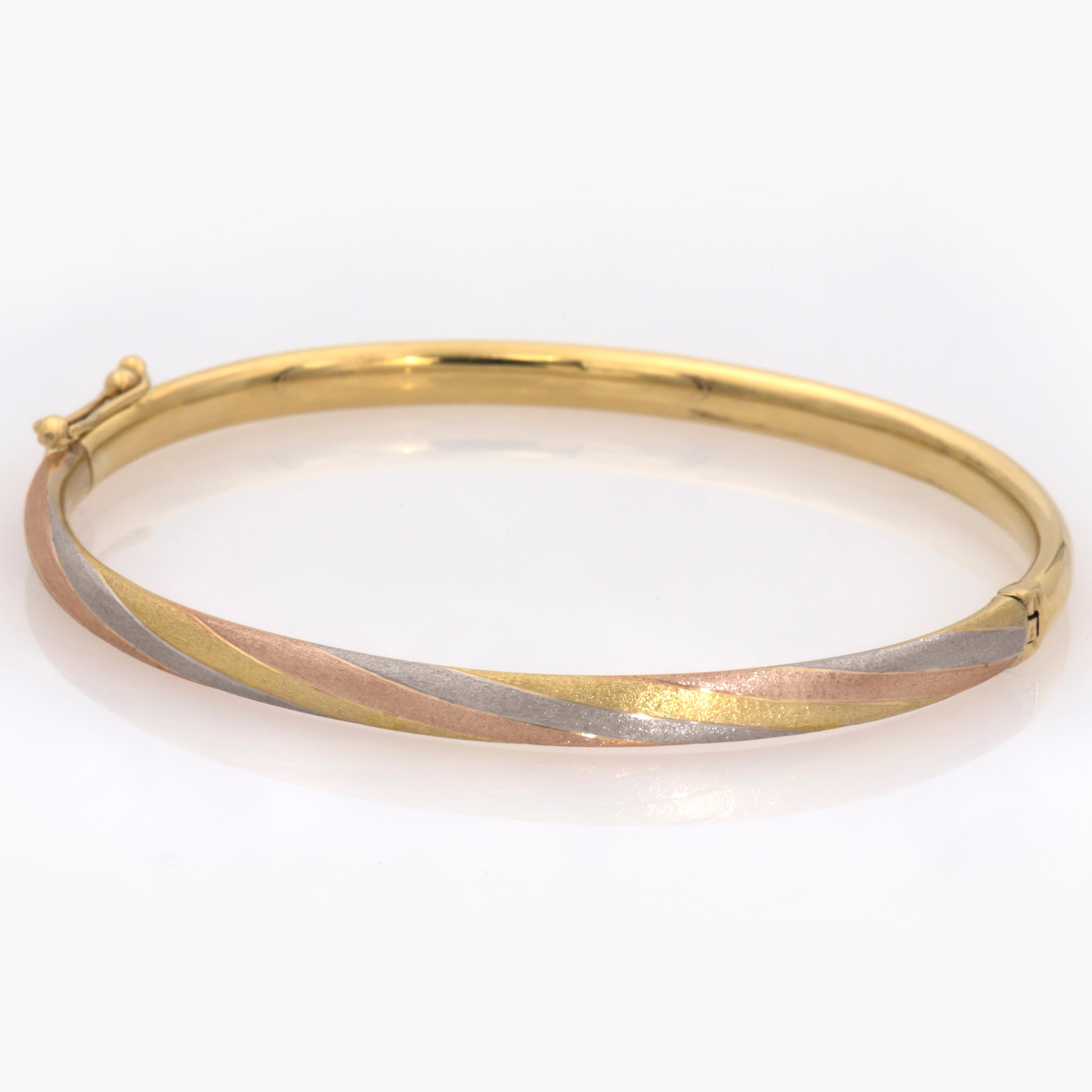 Classic Tricolor Gold Bracelet Gold Bangle Bracelet Tricolor Etsy