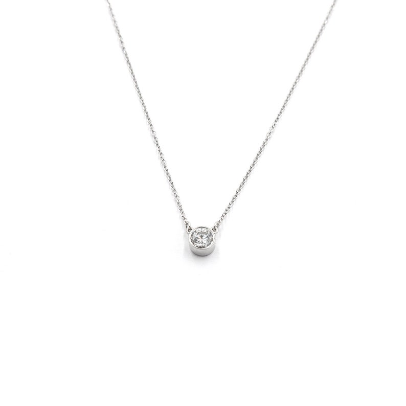 14K Gold Diamond Necklace Attached Diamond on Chain Diamond Etsy