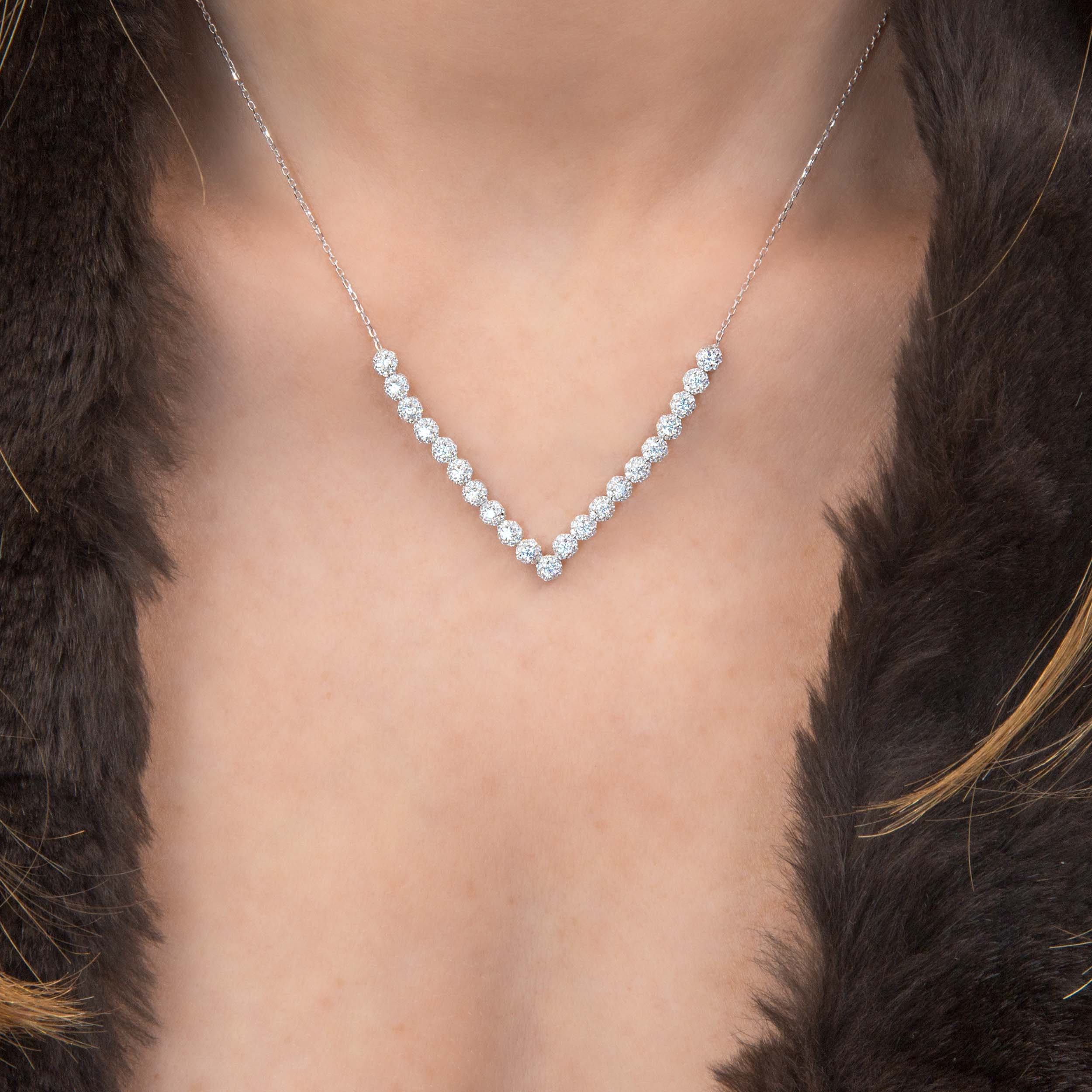 deep v neck necklace