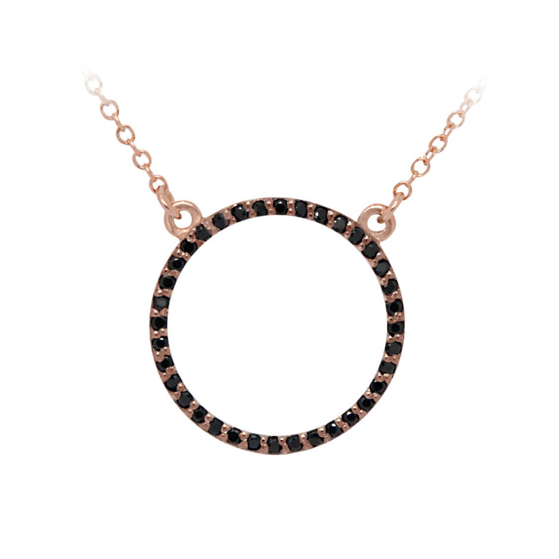 Halo Necklace, Gold Circle Necklace, Circle of Life Charm, Karma