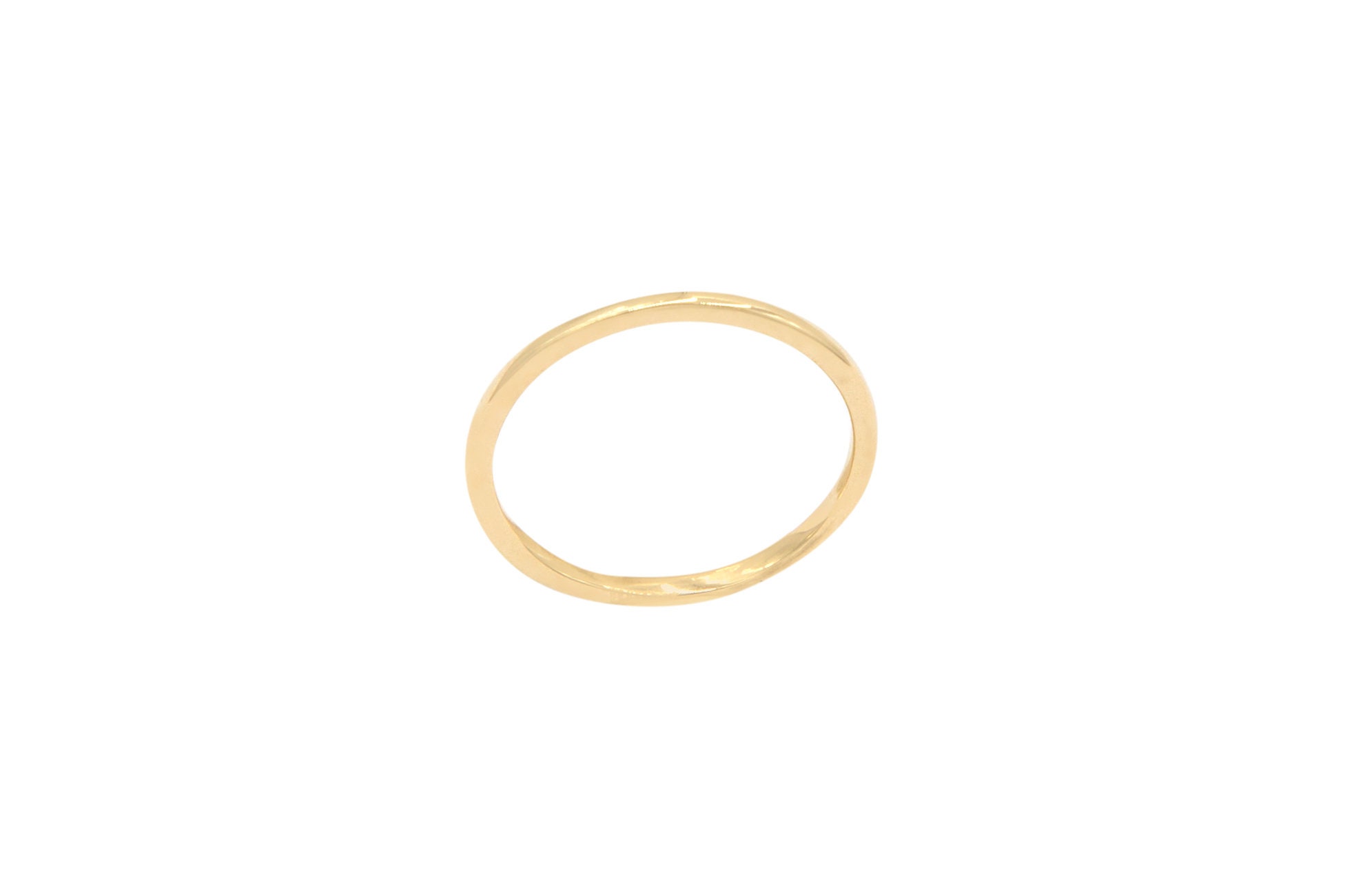 Solid Gold Band, 14k Thin Gold Ring, Thin Wedding Ring, Gold Smooth