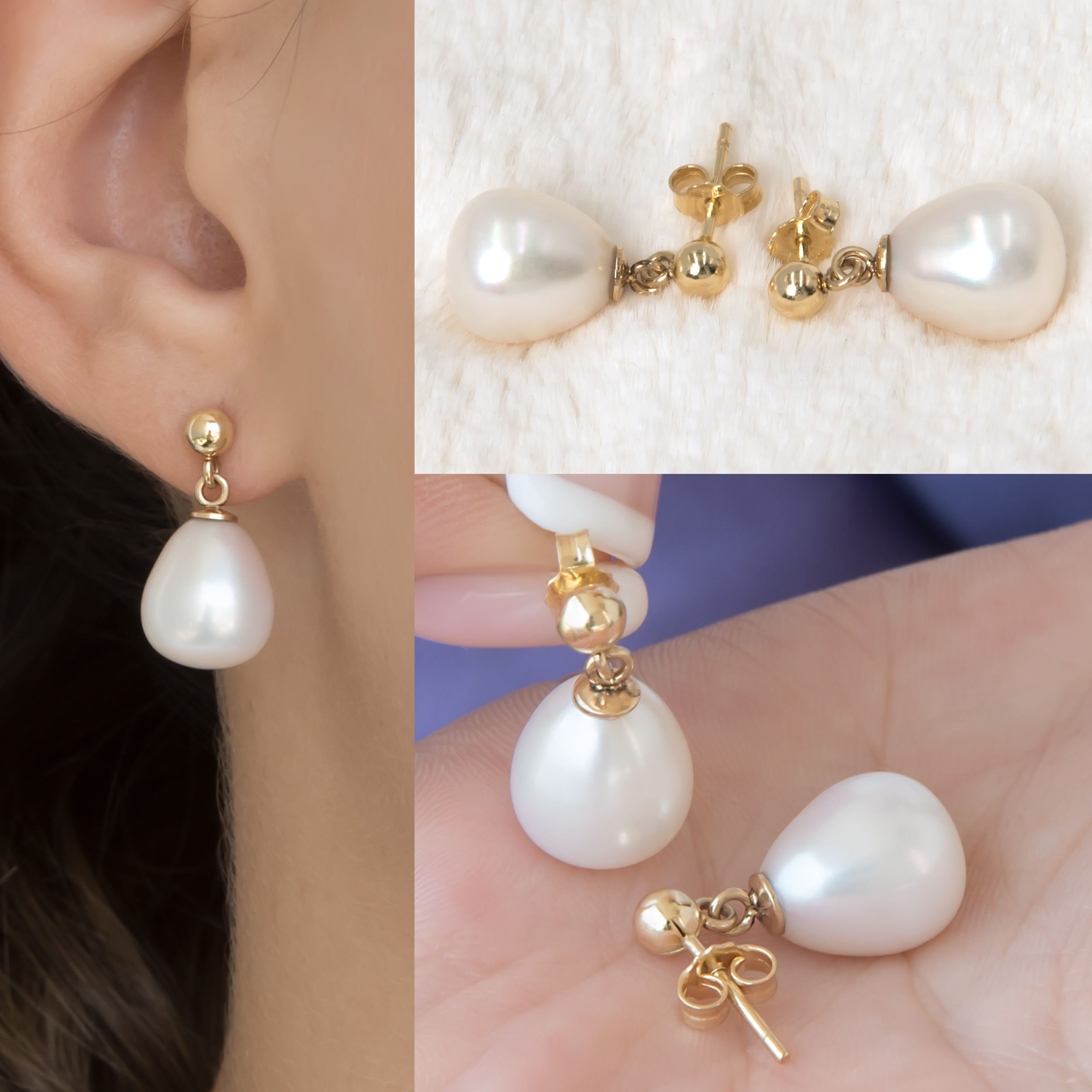 Shop Rubans 22k Gold-Plated Handcrafted Pearls Studded Drop Earrings Online  at Rubans