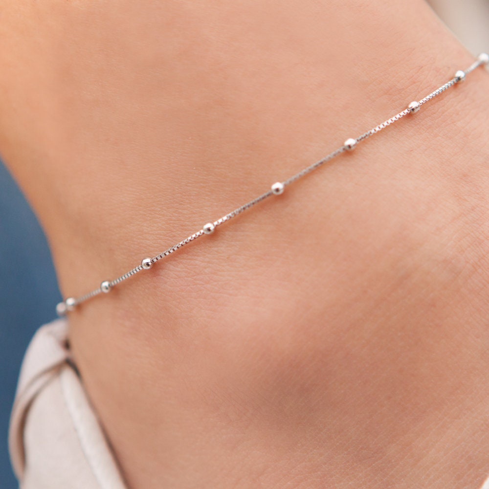 Silver ball anklet Clearance