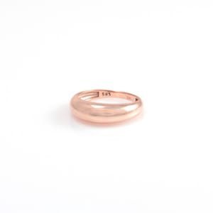 Inspired by great grandmother's wedding band with soft curves. A signature, classic piece you'll wear for every occasion of your life.  Made in solid 14K roseGold this dome ring is coming in 3 different options/wide