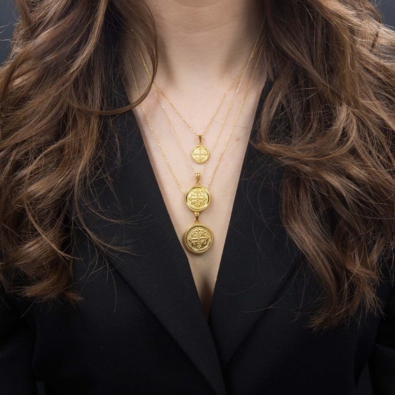 Christian on sale coin necklace