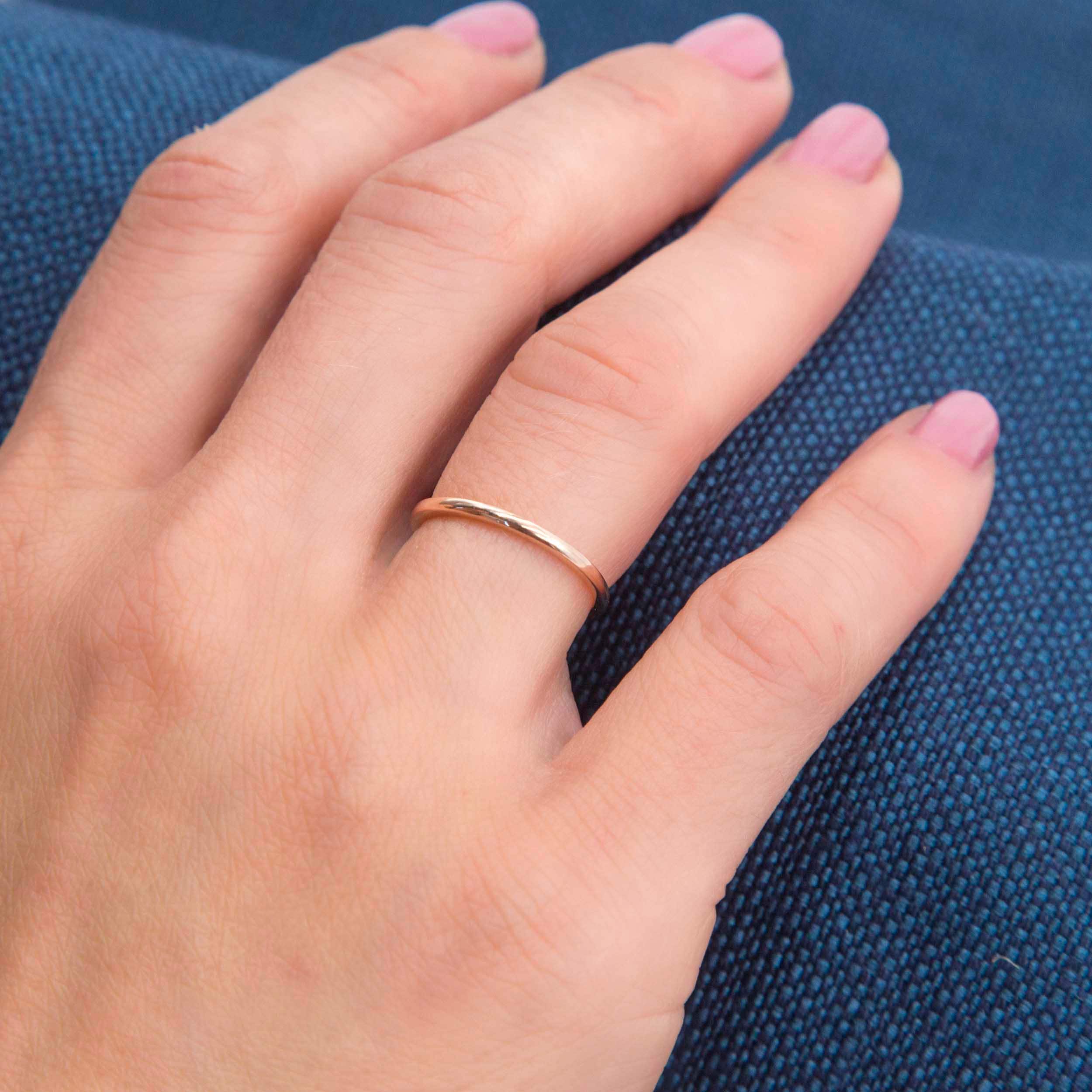Solid Gold Band, 14k Thin Gold Ring, Thin Wedding Ring, Gold Smooth Ring, Gold Band Ring, Dainty