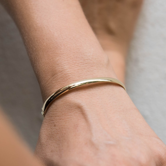 The Baby MET Stripe Bracelet - Gold 2.5mm - Luna & Rose Jewellery