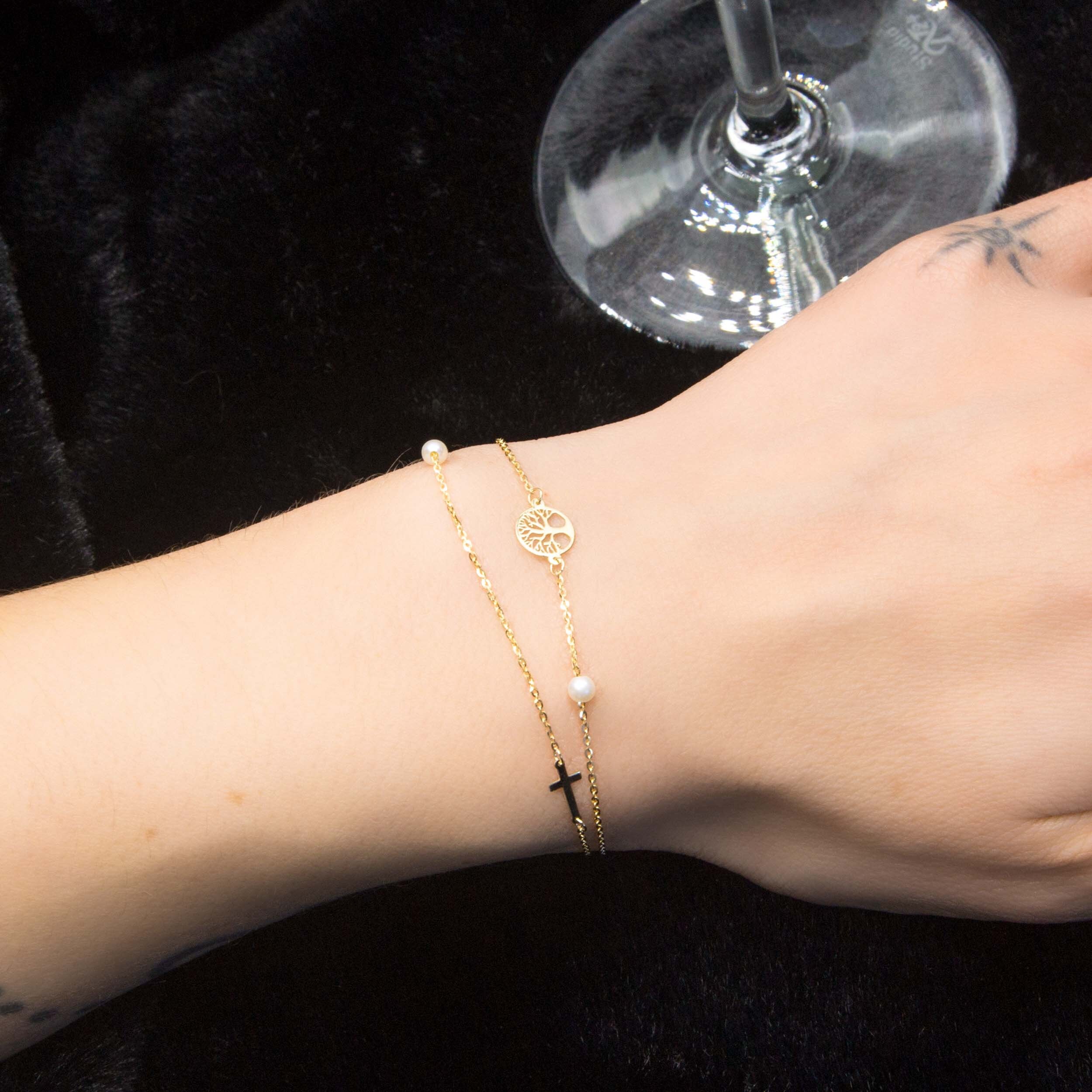 Tree Of Life Bracelet Family Bracelet Solid Gold Bracelet Coin