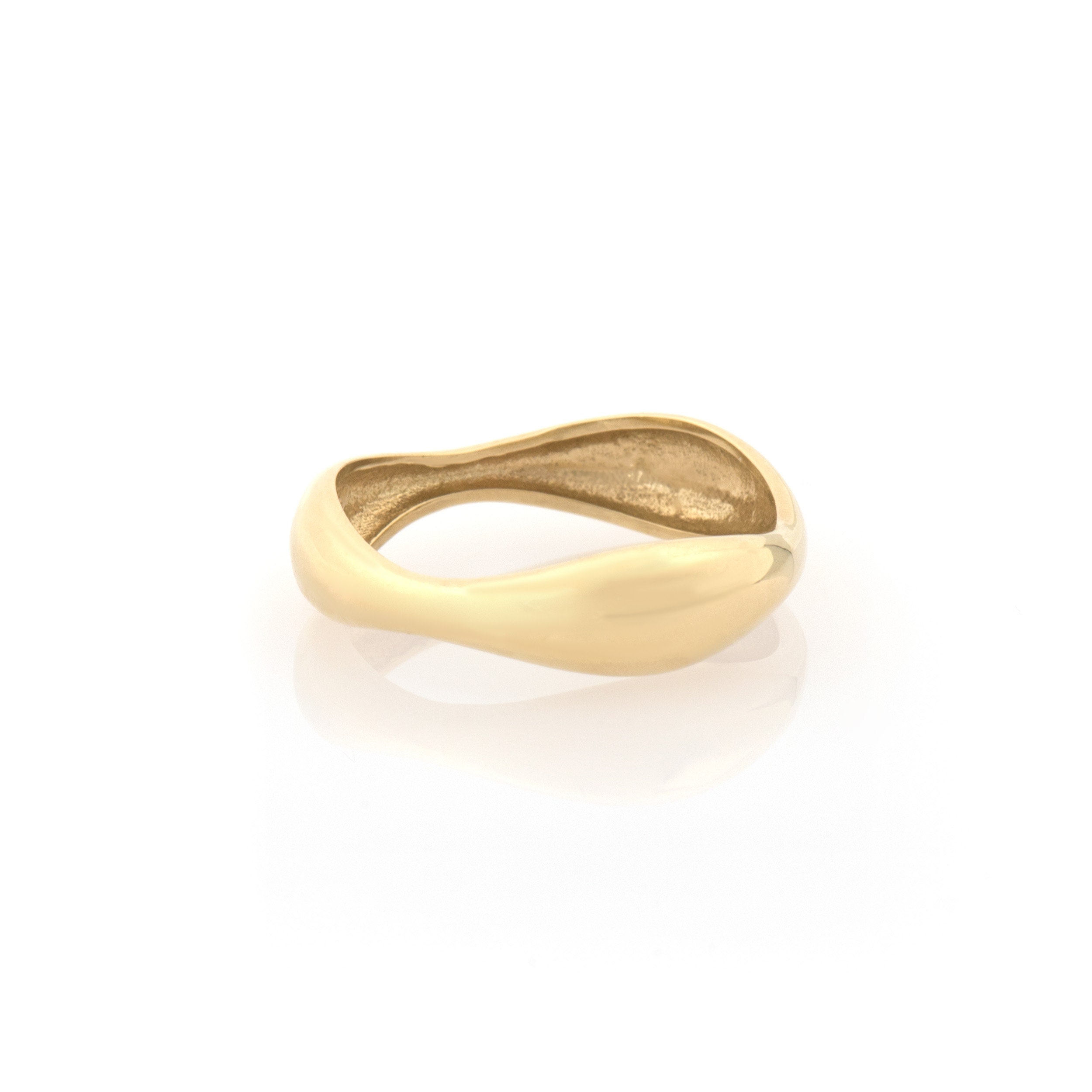 14k Gold Dome Ring / Triple Dome Ring Gold / Statement Ring / Gold ...