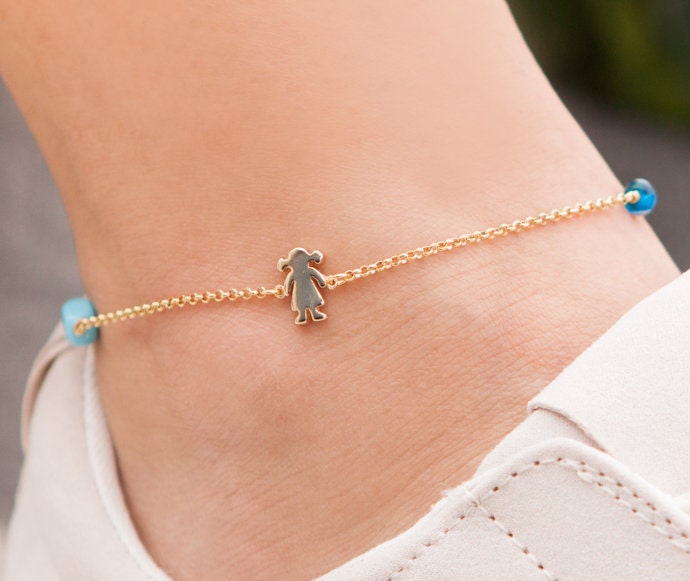 Silver Anklet Girl Anklet Anklet Bracelet Sideways Little Etsy Nederland
