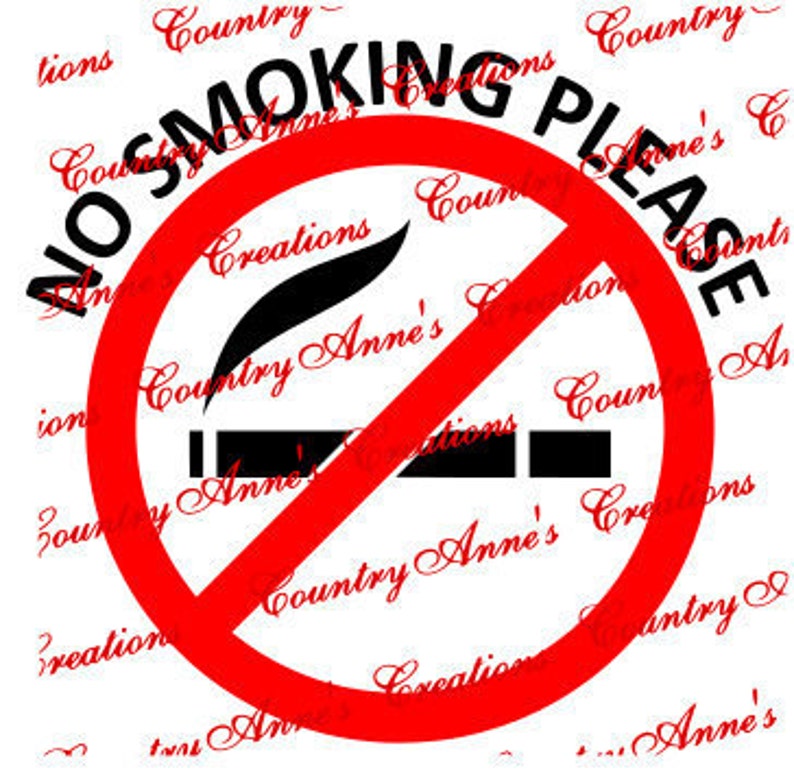 No Smoking Please SVG PNG DXF Eps Ai Wpc Fcm Cut File for - Etsy