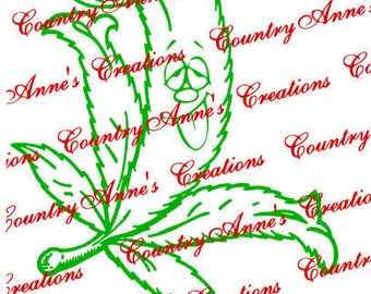 SVG PNG DXF Eps Ai Wpc fcm Cut file for Silhouette, Cricut, Pazzles - pot cartoon marijuana svg