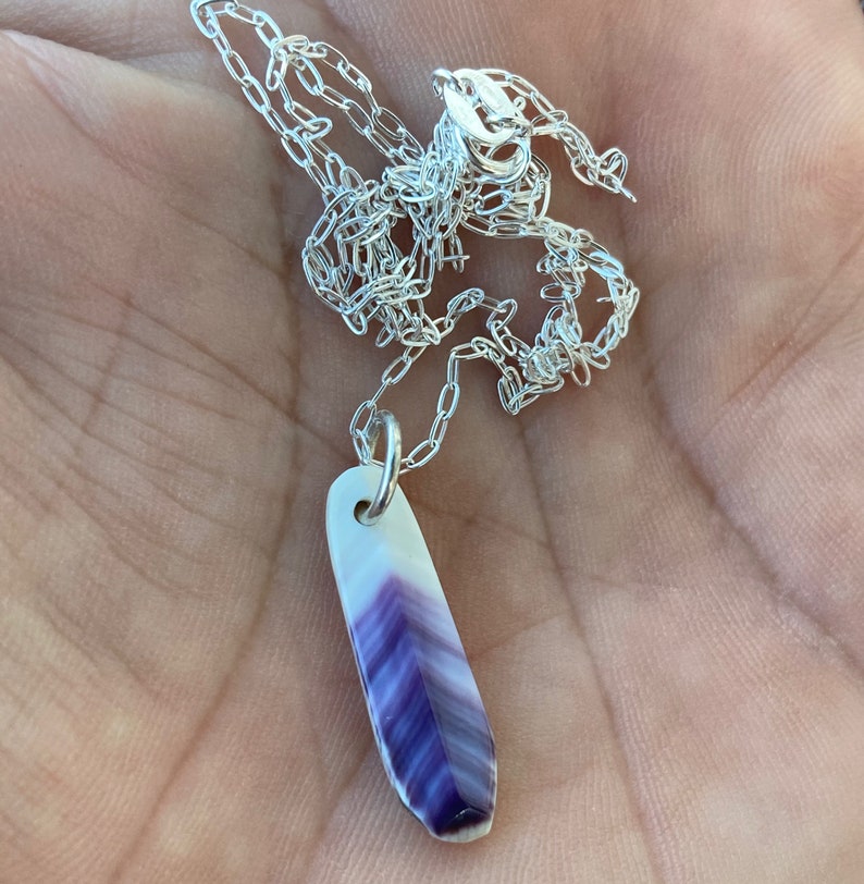 Wampum Feather Necklace.