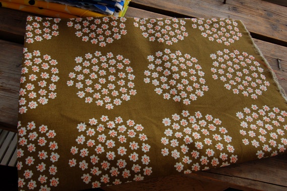 Marimekko Puketti Cotton Canvas Piece for Totes and Bags, Green  