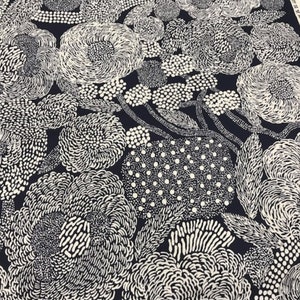 Marimekko Mynsteri cotton fabric by Aino-Maija Metsola, sold by half yard  18x56" , 46cmx 140cm, Finland