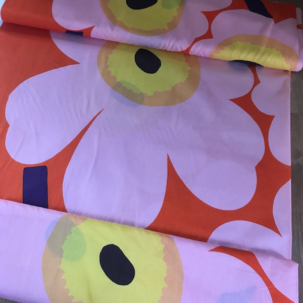 Marimekko Unikko batist cotton fabric for dresses, scarfs, blouses, sheer curtains, etc. sold by yard