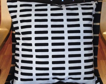 Alvar Aalto Siena fabric pillow case , many sizes, Finland, black and white, Artek