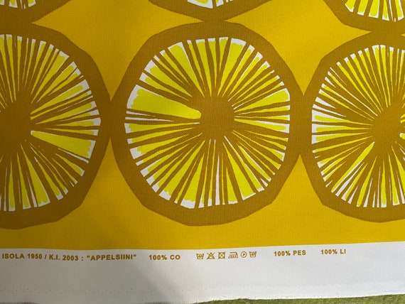 Marimekko Appelsiini, Yellow, Upholstery Cotton Canvas Fabric