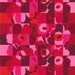 Marimekko Ruutu-Unikko SATIN cotton fabric ,sold by half yard, thick heavy fabric, pink red 