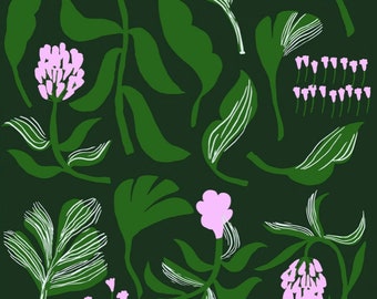 Marimekko Kasvio Baumwollstoff, schöner Retro-Druck, wird als Meterware verkauft