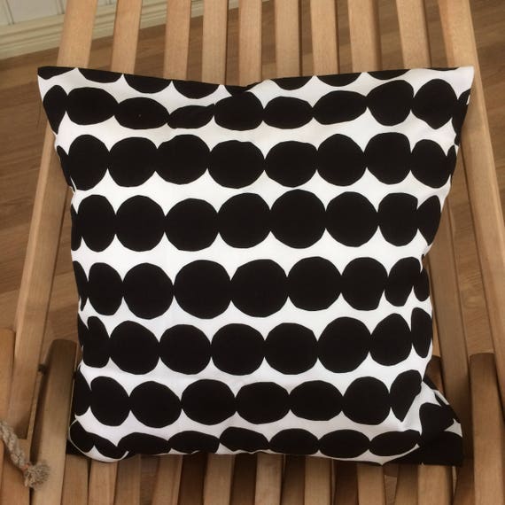 Marimekko Rasymatto Black / White Large Throw Pillow - Throw Pillows