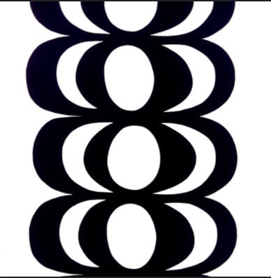 【marimekko】KAIVO生地 Marimekko Kaivo Fabric, Black and White, Maija Isola, Sold by Yard