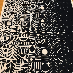 Marimekko Yön varjo cotton fabric,  sold by yard, gorgeous print by Sanna Annukka, very dark blue white
