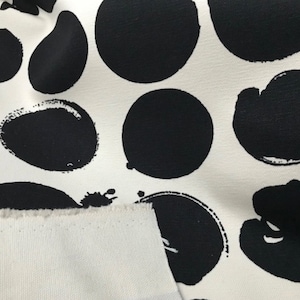Marimekko Ruusuruoho fabric, VERY heavy tote bag canvas material, by half yard , black and white, Finland image 2