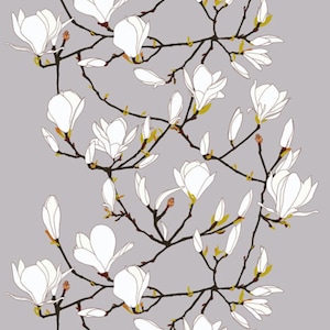 Marimekko Keisarinna, se vende por media yarda, 18 "x 56" de tela de algodón, para fundas de mesa, fundas de cojines, etc. marfil blanco beige Finlandia