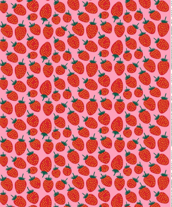 Marimekko Acrylic Coated Pieni Mansikka Fabric Sold By Half Etsy Marimekko Acrylic Coated Pieni Mansikka Fabric Sold By Half Etsy