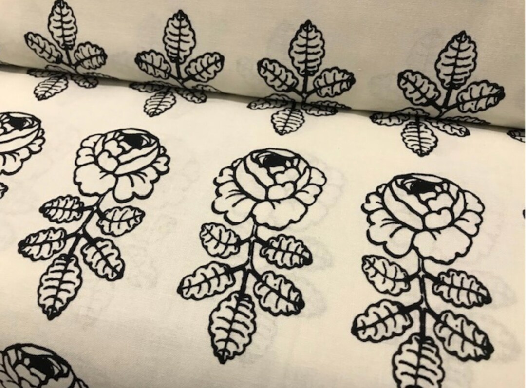 さぁmarimekko VIHKIRUUSU 枕カバーとムイヤ 生地 Marimekko Vihkiruusu Fabric, Sold by Half Yard, 46cm X 140cm