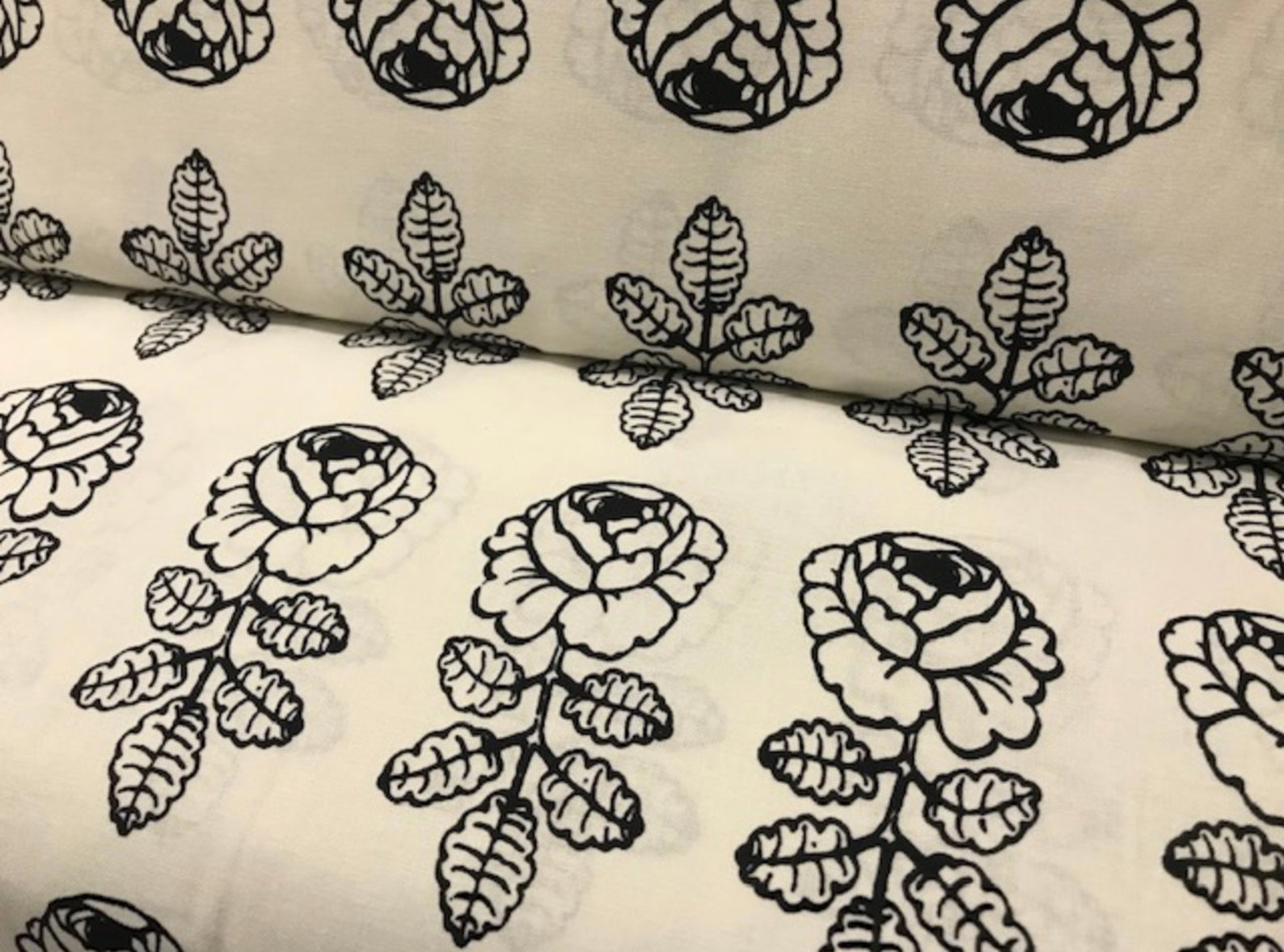 Marimekko Vihkiruusu Acrylic Coated Fabric Sold by Half Yard Etsy