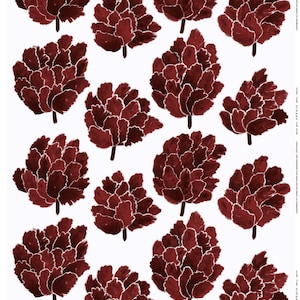 Marimekko Linen / Cotton Käpykukka fabric, from Finland, sold by half yard, Finland