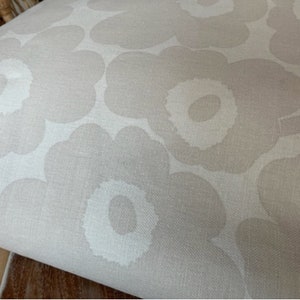 Marimekko Pieni Unikko linen /cotton heavy fabric, sold by half yard, from Finland