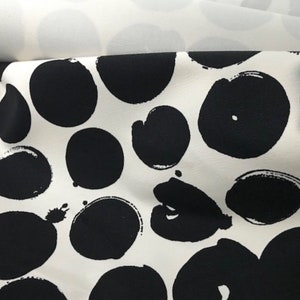 Marimekko Ruusuruoho fabric, VERY heavy tote bag canvas material, by half yard , black and white, Finland image 3