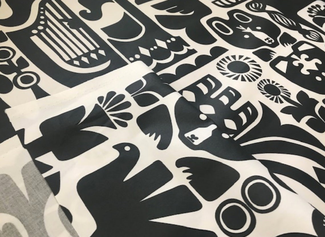 Marimekko Kanteleen Kutsu Acrylic COATED Fabric Sold by Half Etsy