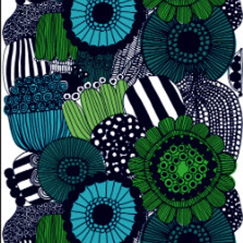 Marimekko Acrylic Coated Siirtolapuutarha Fabric, Sold by Half