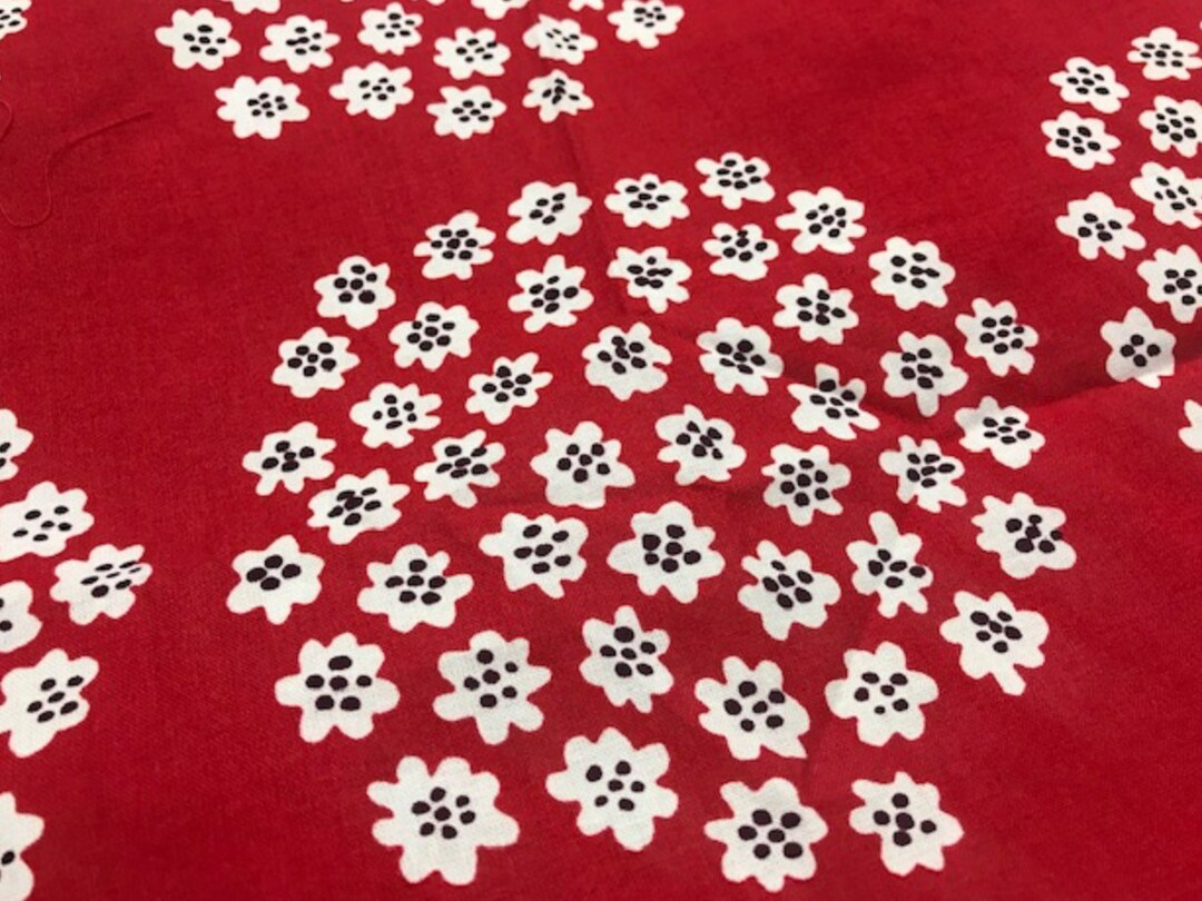 Marimekko Red white Puketti Cotton Fabric Sold By Half Yard Finland marimekko-red-white-puketti-cotton-fabric-sold-by-half-yard-finland