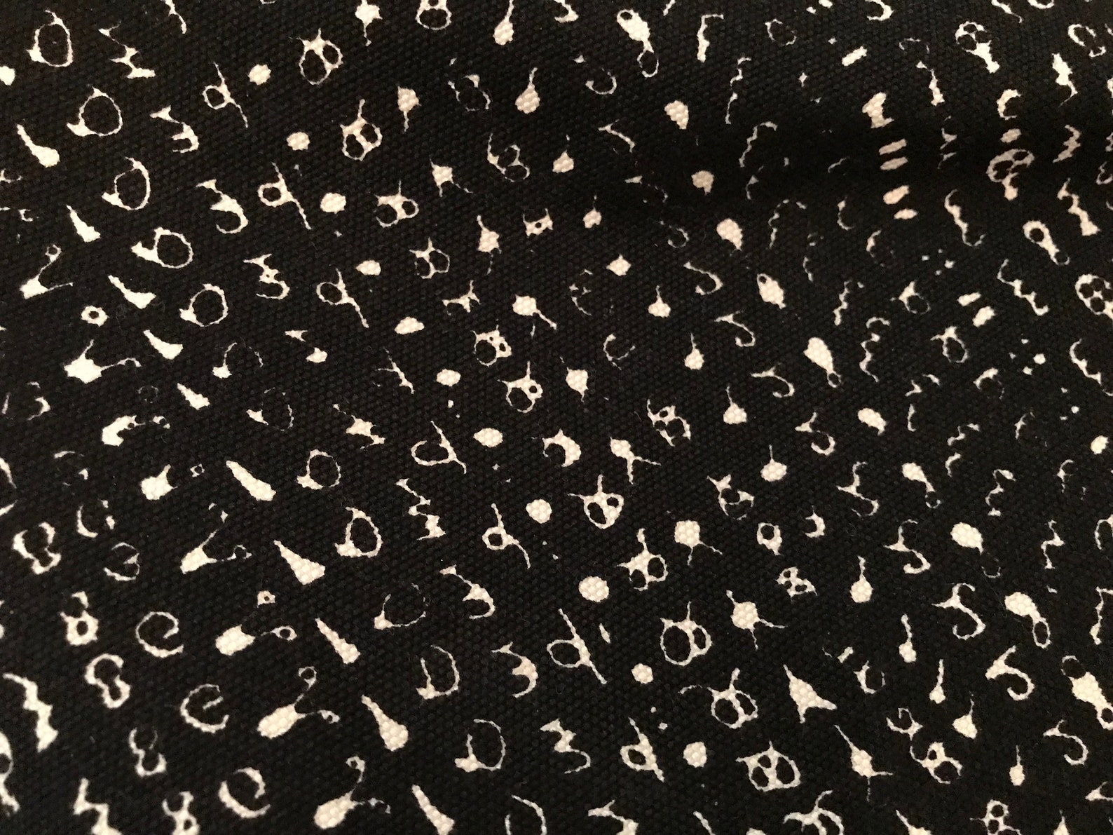 Marimekko Black and White Upholstery Grade Cotton Canvas Etsy