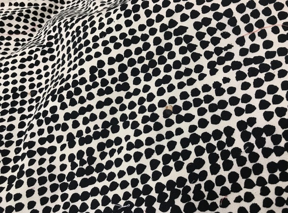 Marimekko Orkanen Black and Soft White Heavy Weight Cotton | Etsy
