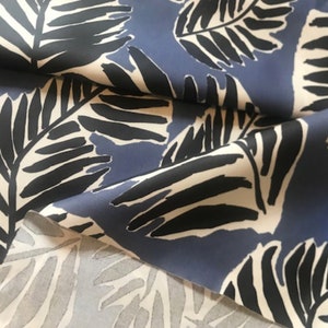 Tkanina bawełniana powlekana Marimekko w kolorze niebieskim, wodoodporna, z powłoką akrylową, sprzedawana na pół jarda