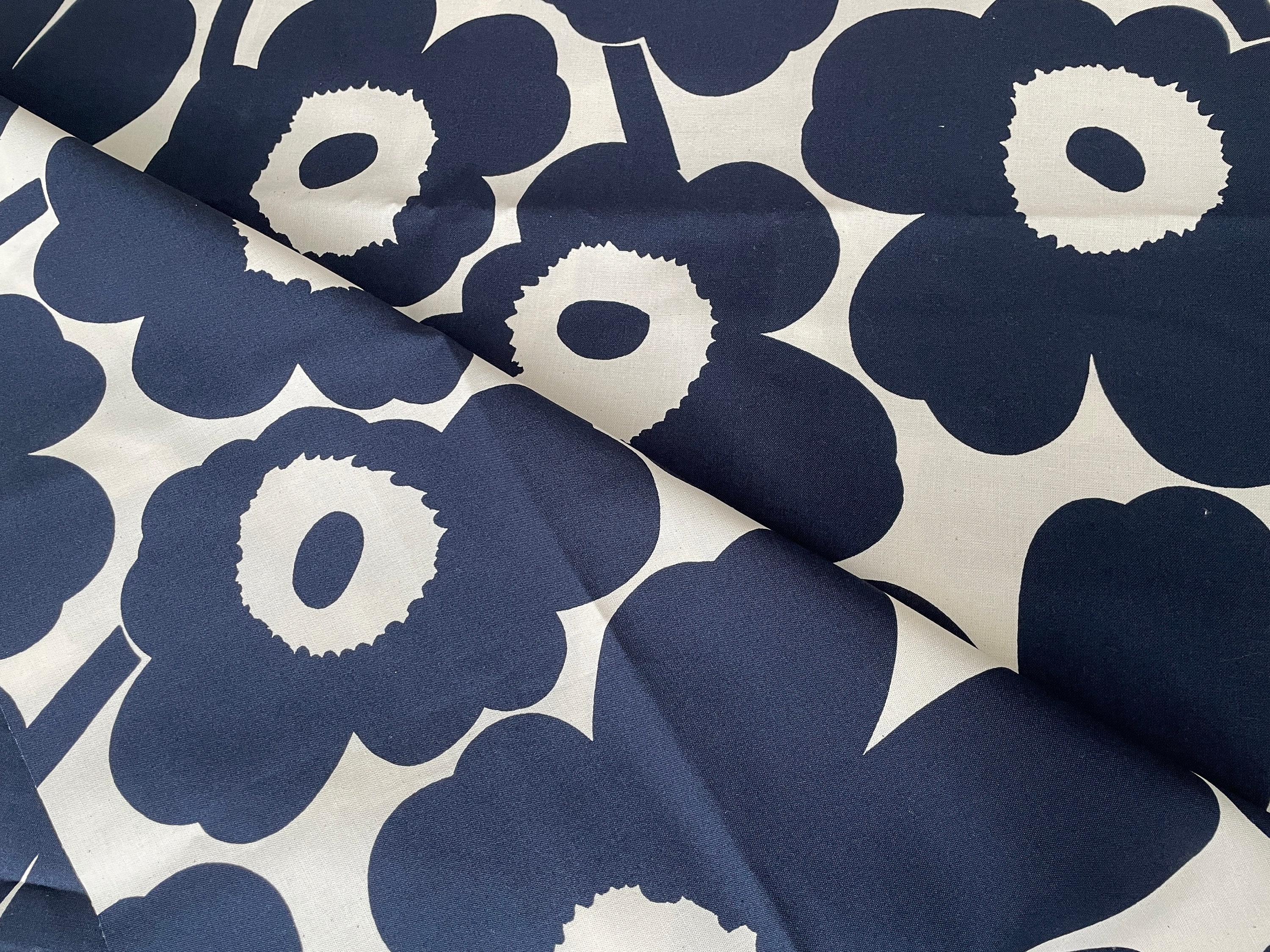 Marimekko Pieni Unikko Acrylic COATED Cotton Fabric Piece, by Half