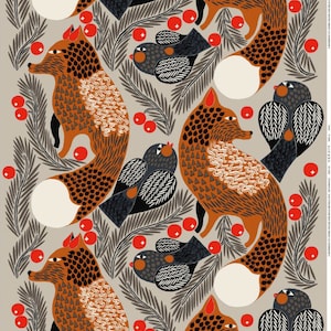 Tela Marimekko Ketunmarja de 2 años, precioso estampado