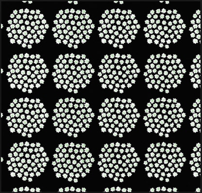 Marimekko Puketti OIL CLOTH, Black , Sold by Half Yard, 18
