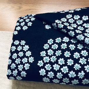 Marimekko Blue Puketti Cotton Fabric Sold by Half Yard Piece - Etsy