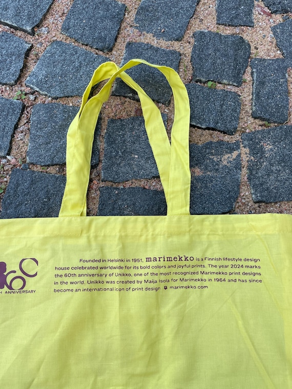 Marimekko Unikko Tote Bag, 60th Anniversary Bag - Etsy