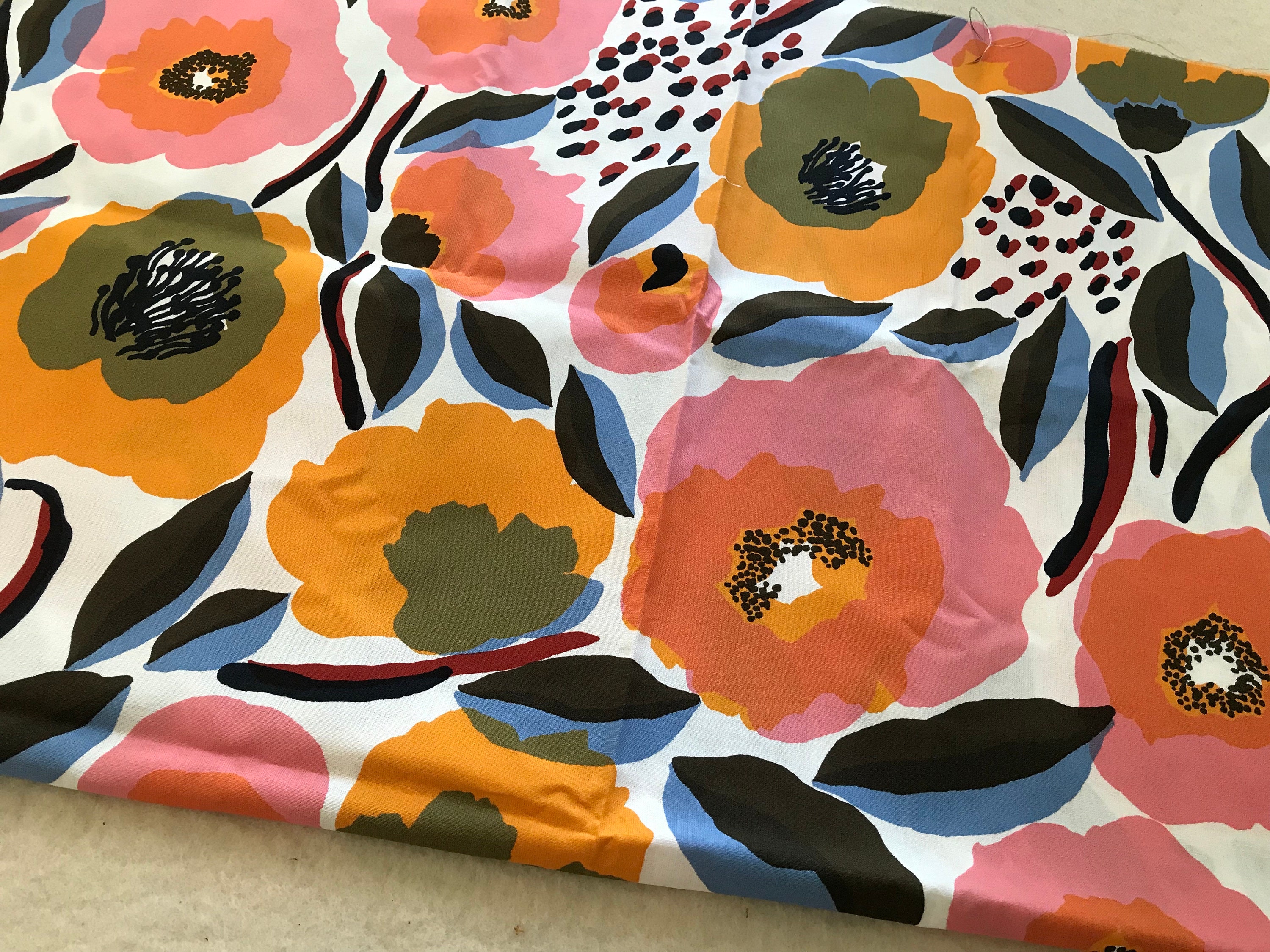 Marimekko MYNSTERI Fabric Red Aino-Maija Metsola 95cm x 38cm