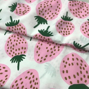 Marimekko Pink Pieni mansikka fabric, sold by half yard