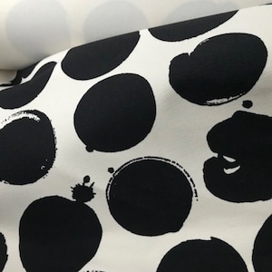 Marimekko Ruusuruoho fabric, VERY heavy tote bag canvas material, by half yard , black and white, Finland image 1