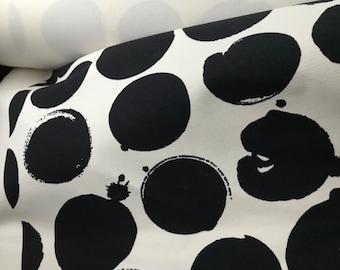 Marimekko Ruusuruoho fabric, VERY heavy tote bag canvas material, by half yard , black and white, Finland